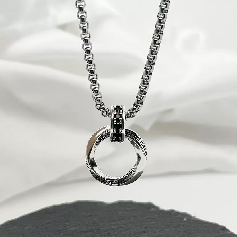 925 Sterling Silver Chain Necklace Men - 新作 925スターリングシルバー製ネックレス、ヴィンテージ風チェーン、男女兼用、ファッション、鎖骨チェーン、結婚式やパーティーに最適なジュエリー、ギフト。