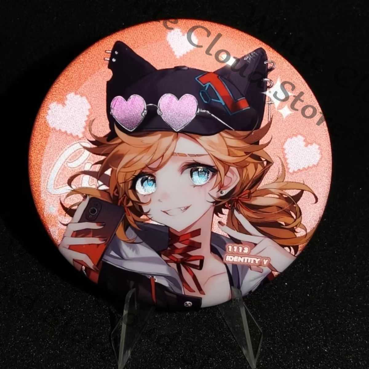Watch Accessories - 公式IdentityVアニメコスプレ、漫画風のブリキ製バッジ、エンブレム、ナイトウォッチ、プロスペクター、ゴールデン・フール、チアリーダー、作曲家、ギフト