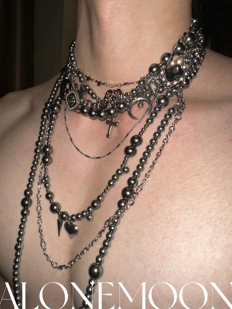 Body Jewelry - 男性と女性のためのチタンとスチールのボディチェーン,オリジナルのネックレス,ジーンズ,ボディアクセサリー,同じスタイル,重工業