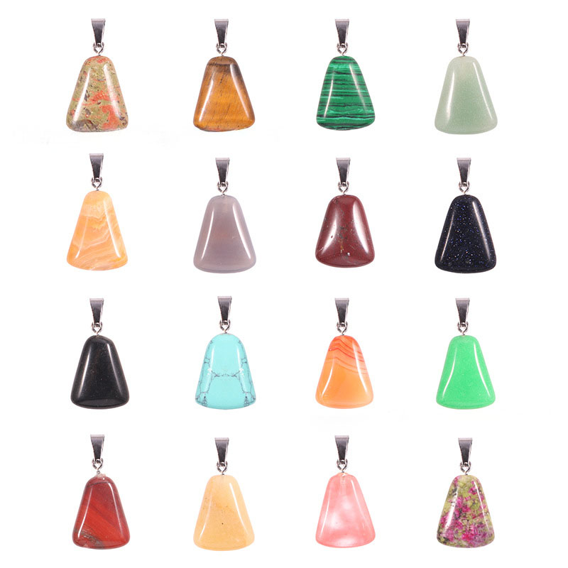 20 ピース/バッグ彫刻ホワイトクリスタル原石ペンダントクリ - Crystal Pendant Necklace Natural Stone のレビューと価格